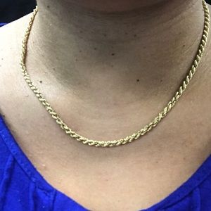 14k yellow gold rope chain